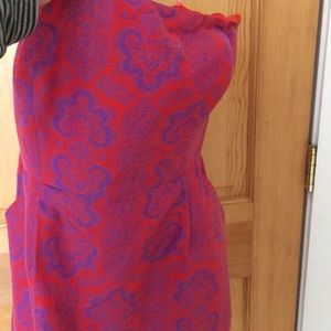 Jcrew Paisley Strapless Dress